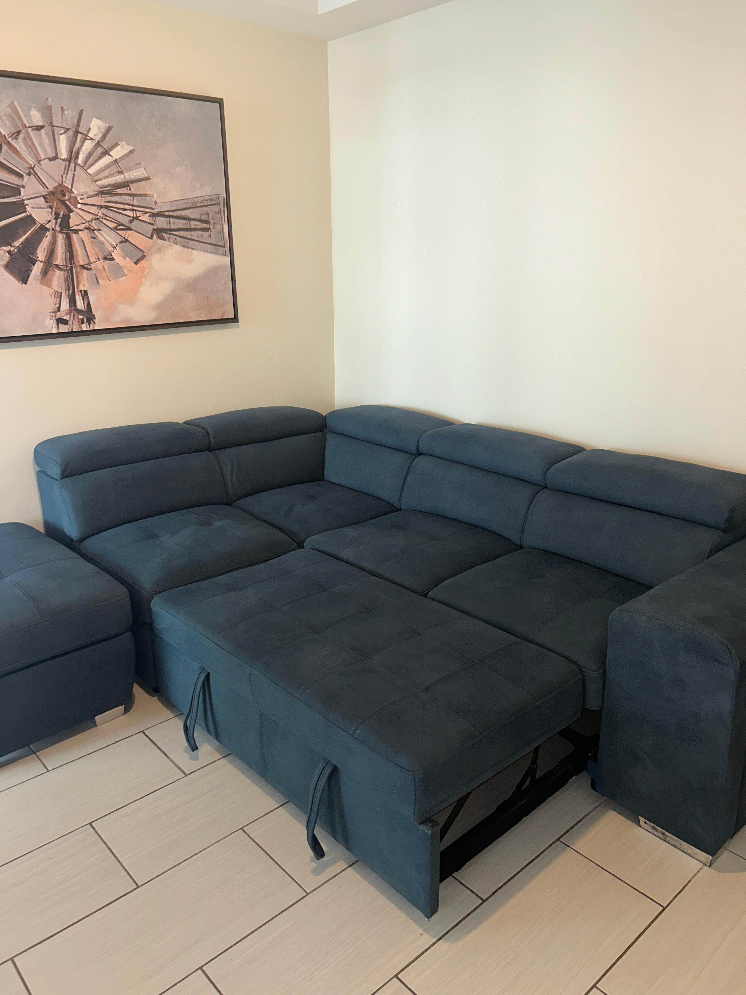 Sofá después de la limpieza